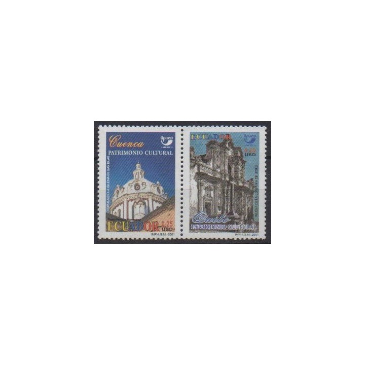 Acheter cette série de timbres d'Équateur de l'année 2001 (No 1621B/1621C).