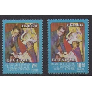 Buy these stamps of Ecuador of the year 1980 (Nb PA716/PA717).