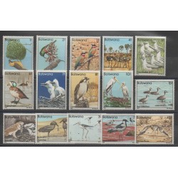 Botswana - 1982 - No 451/465 - Oiseaux - Série courte