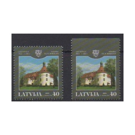 Lettonie - 2004 - No 593/593a - Châteaux