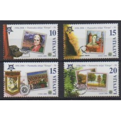 Latvia - 2006 - Nb 627/630 - Stamps on stamps