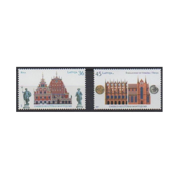 Acheter cette série de timbres de Lettonie  de l'année 2007 (No 679/680).