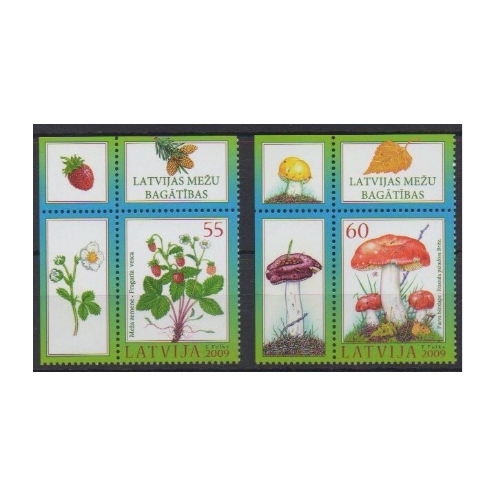 Acheter cette série de timbres de Lettonie  de l'année 2009 (No 736/737).