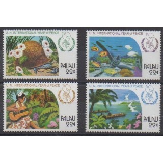 Acheter cette série de timbres de Palau de l'année 1986 (No 137/140).
