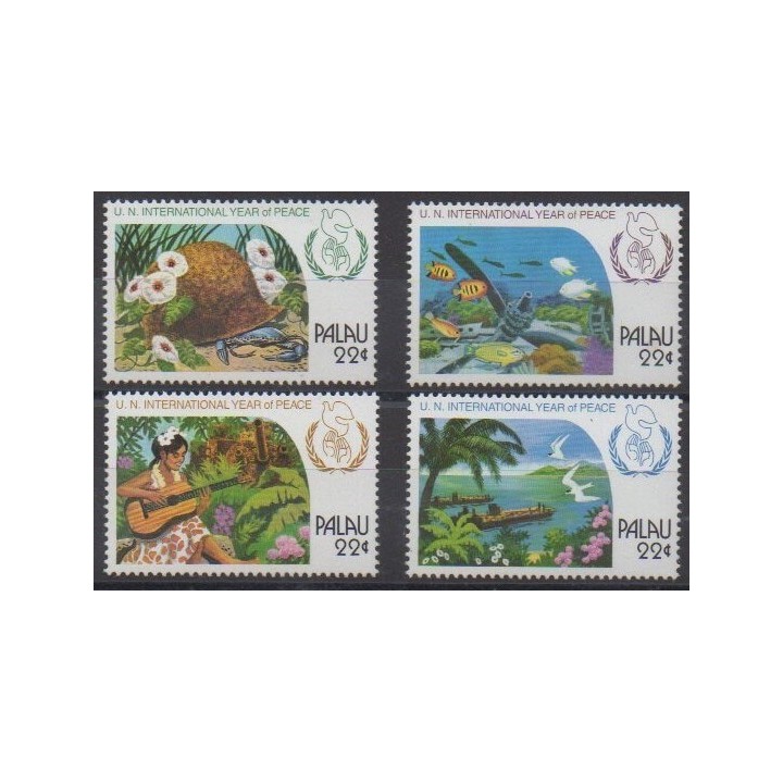 Acheter cette série de timbres de Palau de l'année 1986 (No 137/140).