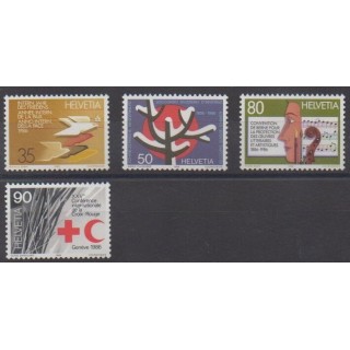 Buy this set of stamps of Swiss of the year 1986 (Nb 1256/1259).