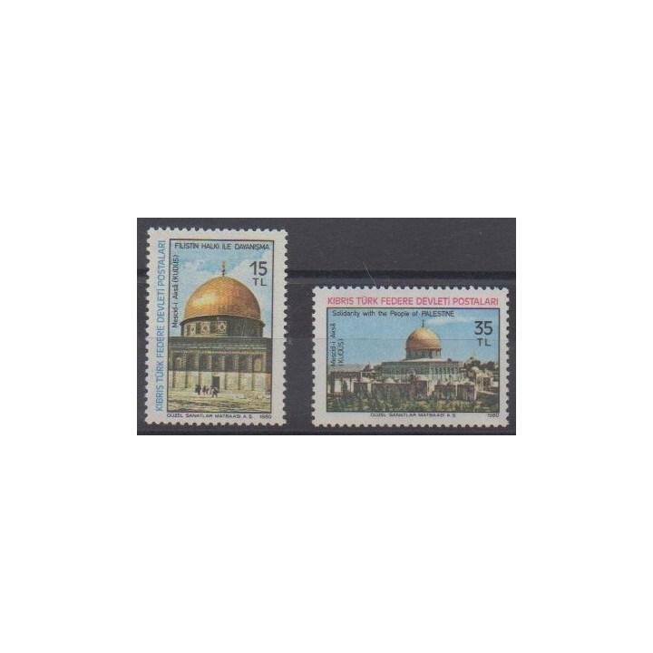 Buy this set of stamps of Turkey - Northern Cyprus of the year 1980 (Nb 83/84).