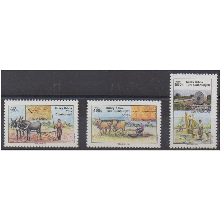 Acheter cette série de timbres de Turquie (Chypre du nord) de l'année 1989 (No 246/248).