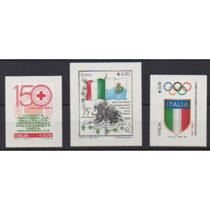 Acheter cette série de timbres d'Italie de l'année 2014 (No 3462/3464).