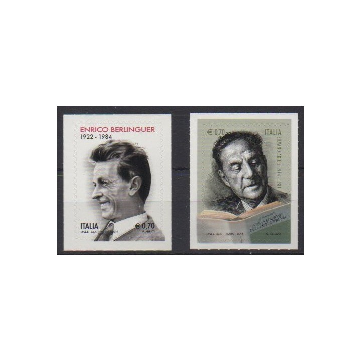 Buy this set of stamps of Italy of the year 2014 (Nb 3465/3466).