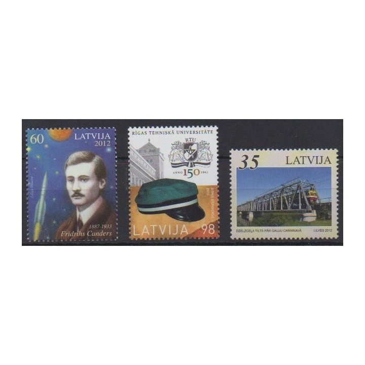 Buy this set of stamps of Latvia of the year 2012 (Nb 819/821).