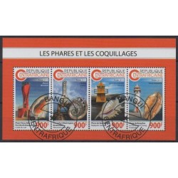 Central African Republic - 2018 - Nb 5996/5999 - Lighthouses - Sea life - Used