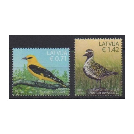 Lettonie - 2015 - No 922/923 - Oiseaux
