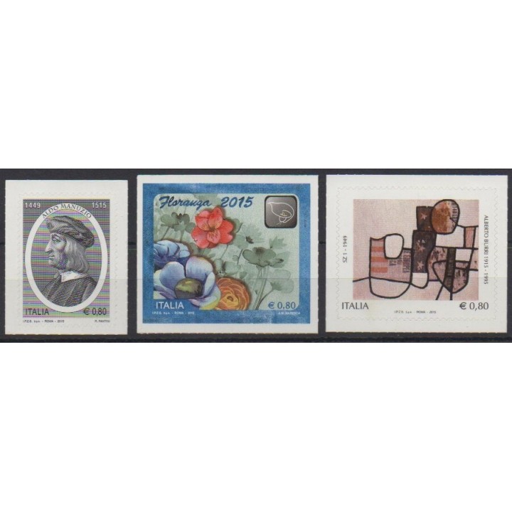 Buy this set of stamps of Italy of the year 2015 (Nb 3529/3531).