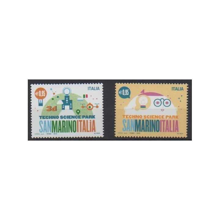 Acheter cette série de timbres d'Italie de l'année 2015 (No 3615/3616).