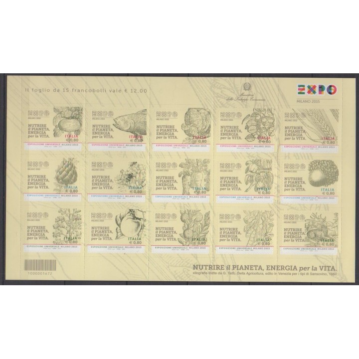 Acheter cette série de timbres d'Italie de l'année 2015 (No 3567/3581).