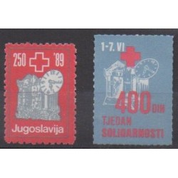 Yougoslavie - 1989 - No TB166A/TB166B - Santé ou Croix-Rouge