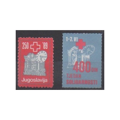 Yougoslavie - 1989 - No TB166A/TB166B - Santé ou Croix-Rouge