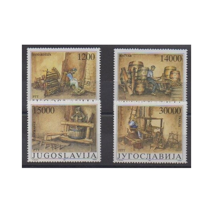 Acheter cette série de timbres de Yougoslavie de l'année 1989 (No 2255/2258).