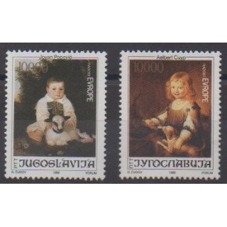 Acheter cette série de timbres de Yougoslavie de l'année 1989 (No 2250/2251).