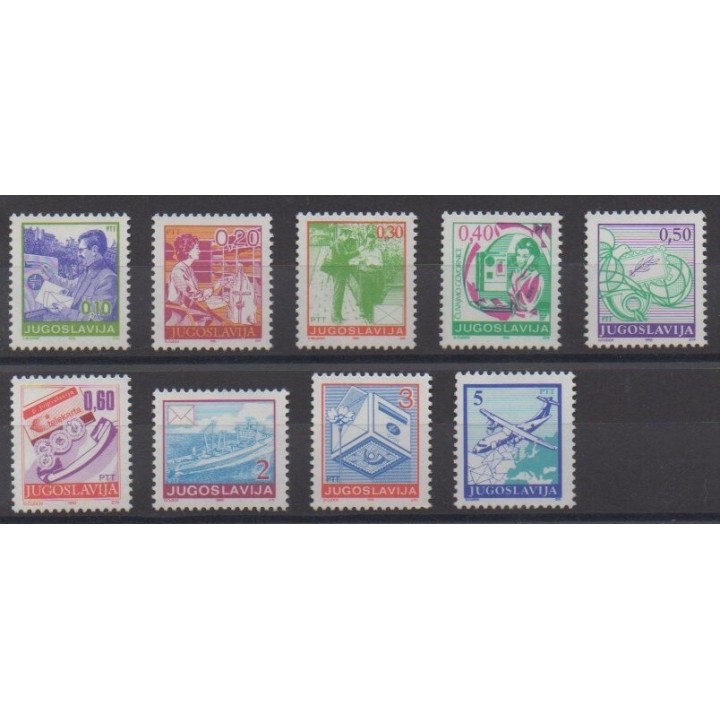 Acheter cette série de timbres de Yougoslavie de l'année 1990 (No 2267(B)/2275(B)).