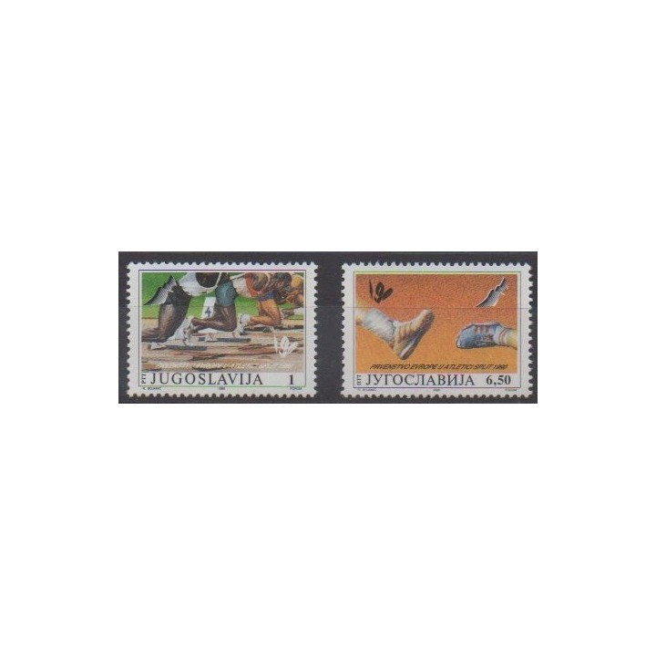 Buy this set of stamps of Yugoslavia of the year 1990 (Nb 2303/2304).