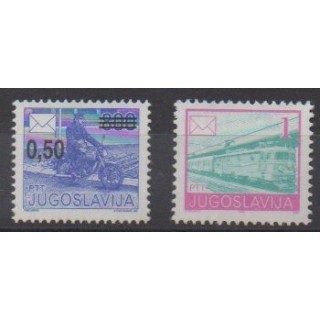 Buy this set of stamps of Yugoslavia of the year 1990 (Nb 2289/2290).