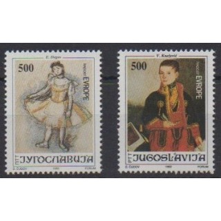 Buy this set of stamps of Yugoslavia of the year 1992 (Nb 2428/2429).