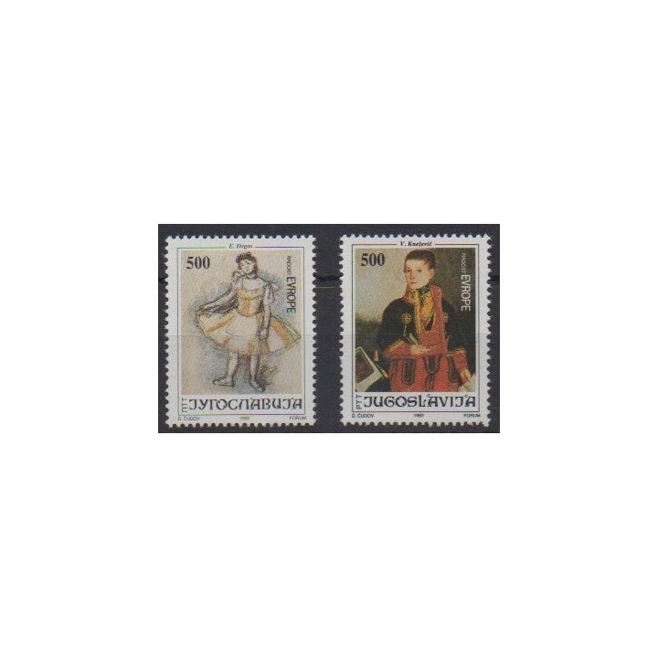 Buy this set of stamps of Yugoslavia of the year 1992 (Nb 2428/2429).