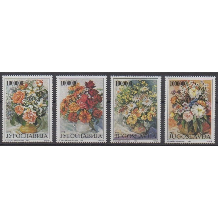 Acheter cette série de timbres de Yougoslavie de l'année 1993 (No 2469/2472).
