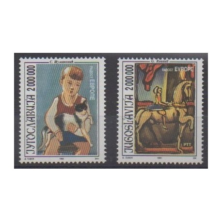 Yougoslavie - 1993 - No 2495/2496 - Peinture - Europe
