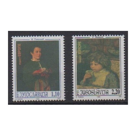 Yougoslavie - 1995 - No 2596/2597 - Peinture - Europe - Enfance