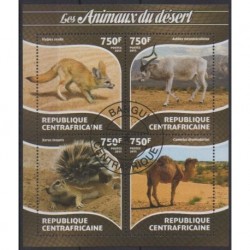 Central African Republic - 2015 - Nb 3753/3756 - Mamals - Used