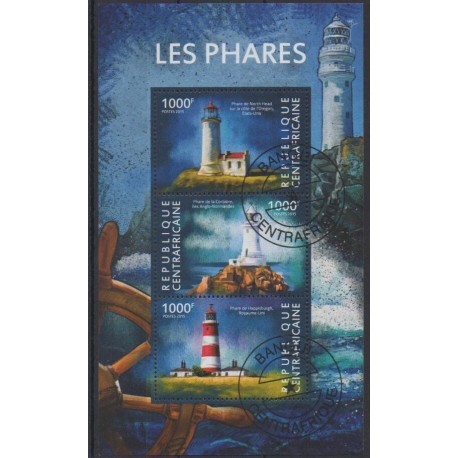 Central African Republic - 2015 - Nb 3841/3843 - Lighthouses - Used