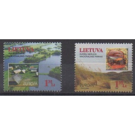 Lituanie - 1999 - No 607/608 - Parcs et jardins - Europa