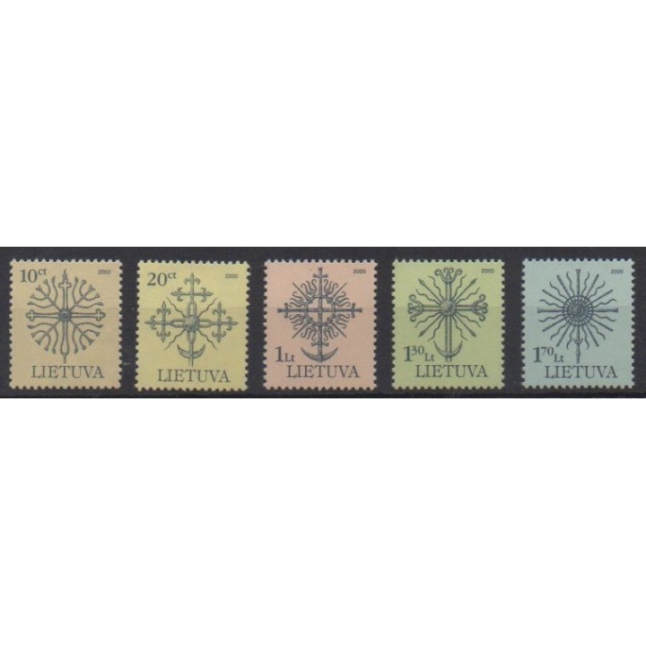 Acheter cette série de timbres de Lituanie  de l'année 2000 (No 630/634).