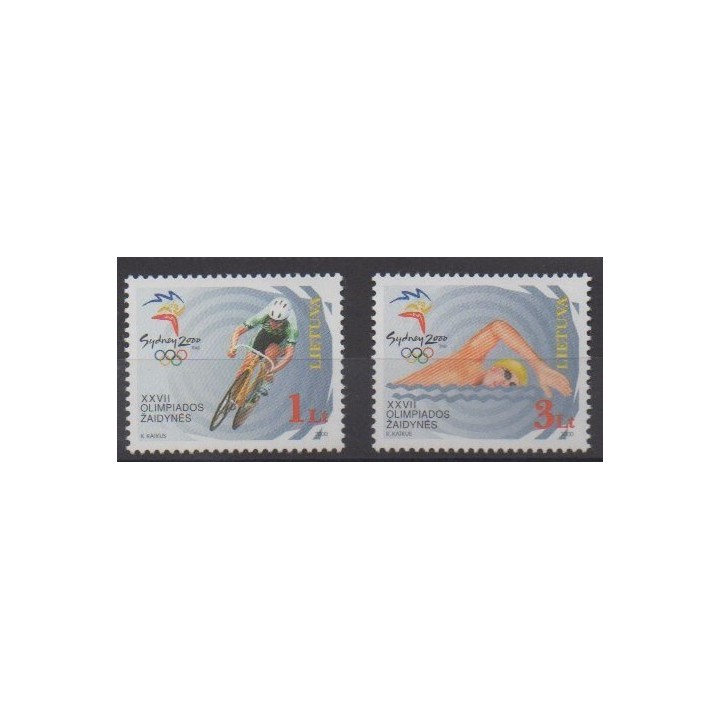 Acheter cette série de timbres de Lituanie  de l'année 2000 (No 647/648).