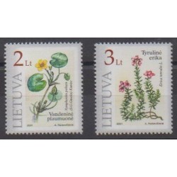 Lithuania - 2001 - Nb 664/665 - Flowers