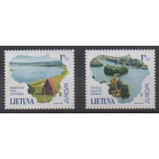 Acheter cette série de timbres de Lituanie  de l'année 2001 (No 662/663).