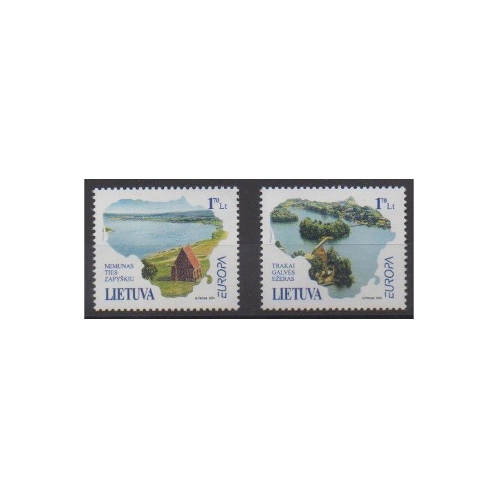 Buy this set of stamps of Lithuania of the year 2001 (Nb 662/663).