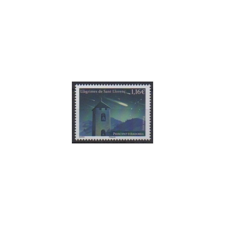 Buy this stamp of French Andorra of the year 2023 (Llagrimes de Sant Llorenç).