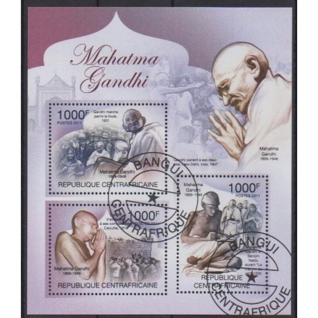 Centrafricaine (République) - 2011 - No 2044/2046 - Célébrités - Oblitérés