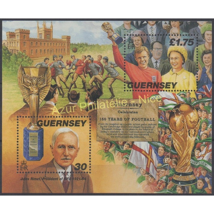 Timbres - Thème football - Guernesey - 1998 - No BF 39