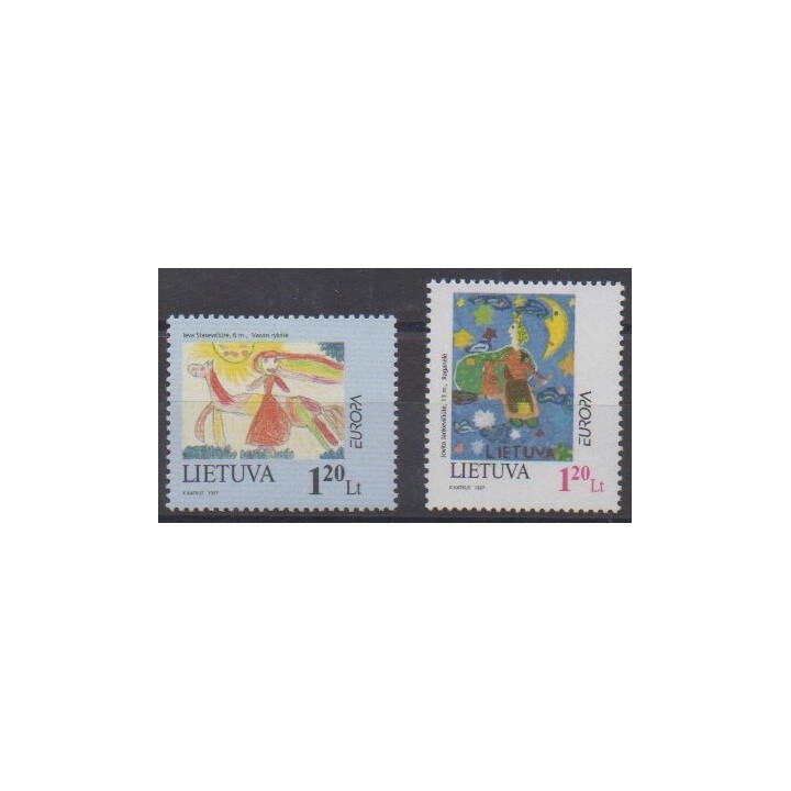 Acheter cette série de timbres de Lituanie  de l'année 1997 (No 556/557).