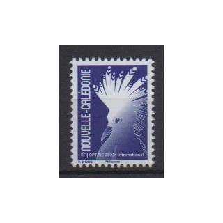 Acheter ce timbre de Nouvelle-Calédonie de l'année 2023 (Cagou bleu).