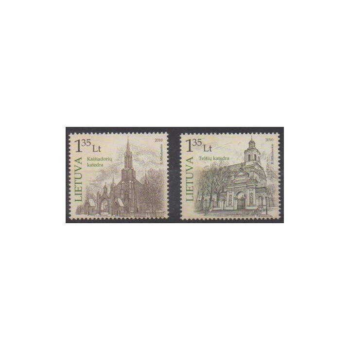 Buy this set of stamps of Lithuania of the year 2010 (Nb 909/910).