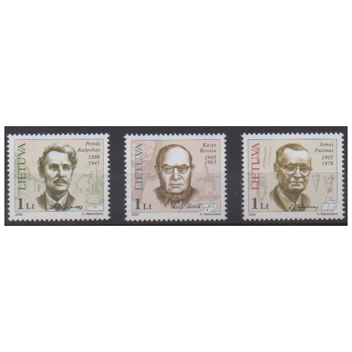 Acheter cette série de timbres de Lituanie  de l'année 2005 (No 753/755).