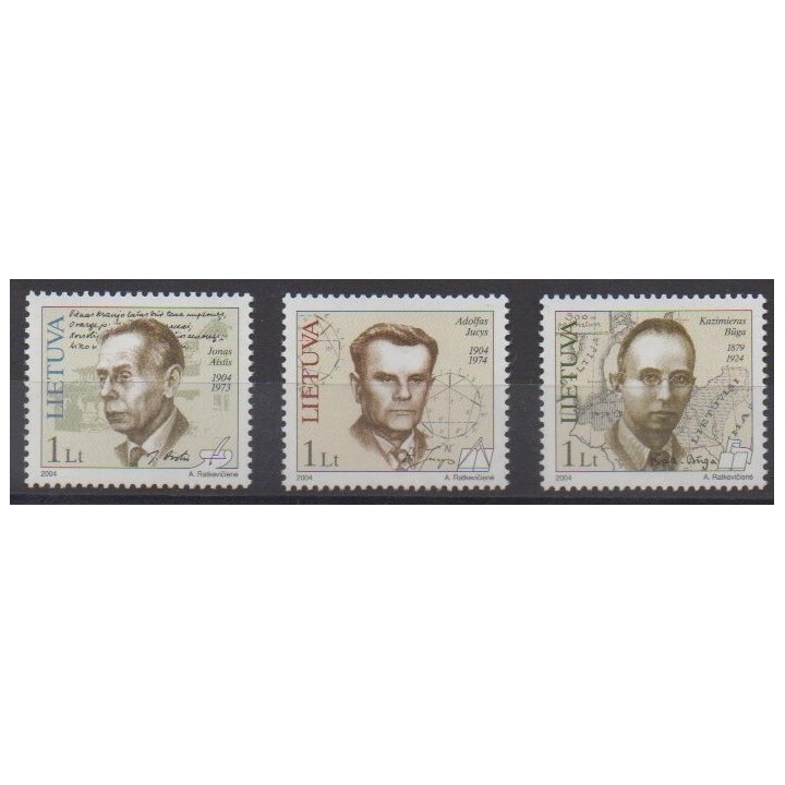 Buy this set of stamps of Lithuania of the year 2004 (Nb 729/731).
