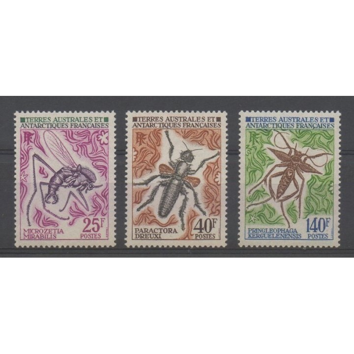 Timbres - TAAF  - 1972 - No 40/42 - Insectes