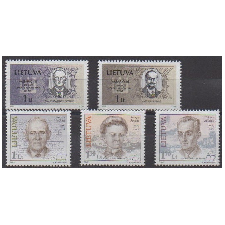 Acheter cette série de timbres de Lituanie  de l'année 2002 (No 679/683).